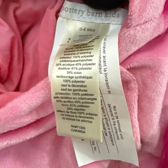 EUC Pottery Barn Kids Pink Plush Baby Flamingo 3D Halloween Costume 0-6 months - Picture 3 of 4